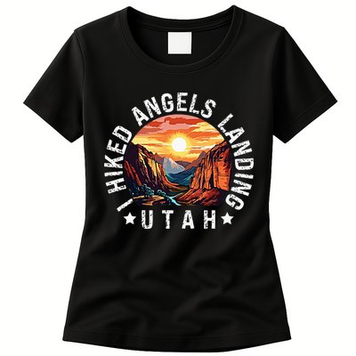 Retro Utah I Hiked Angels Landing Womens T-Shirt