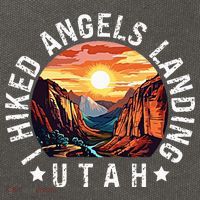 Retro Utah I Hiked Angels Landing Cotton Canvas Backpack
