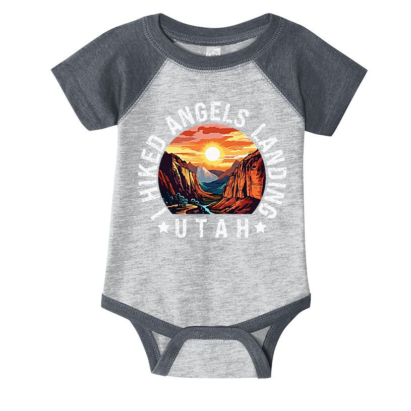 Retro Utah I Hiked Angels Landing Infant Baby Jersey Bodysuit