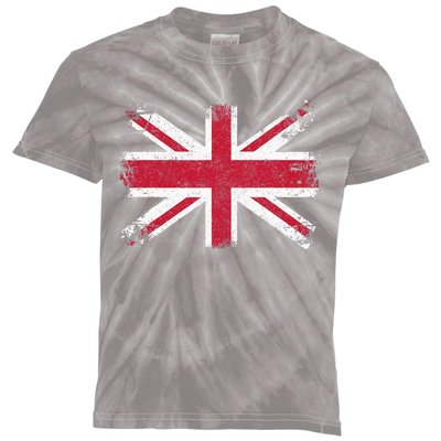 Retro Union Jack Vintage British Flag Great Britain UK Kids Tie-Dye T-Shirt