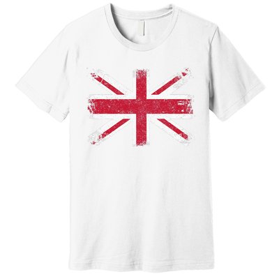 Retro Union Jack Vintage British Flag Great Britain UK Premium T-Shirt