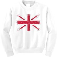 Retro Union Jack Vintage British Flag Great Britain UK Kids Sweatshirt