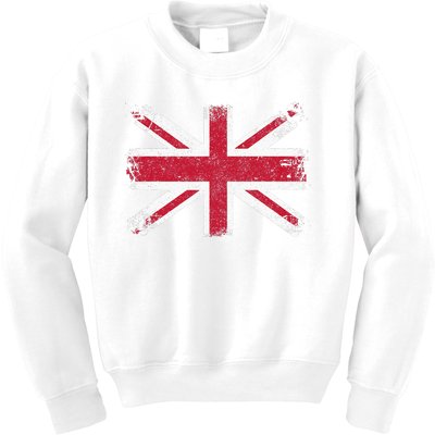 Retro Union Jack Vintage British Flag Great Britain UK Kids Sweatshirt