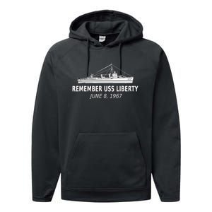 Remember Uss Liberty June 8 1967 Performance Fleece Hoodie