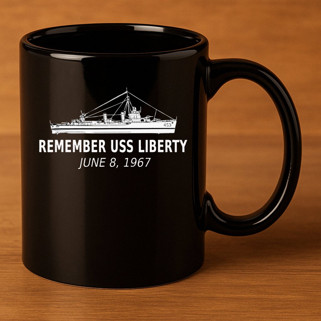 Remember USS Liberty June 8 1967 11oz C Handle Ceramic Mug
