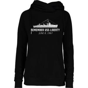 Remember USS Liberty June 8 1967 Womens Funnel Neck Pullover Hood