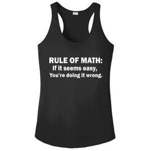 Rule Of Math Seems Easy You're Doing It Wrong Ladies PosiCharge Competitor Racerback Tank