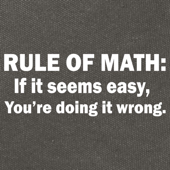 Rule Of Math Seems Easy You're Doing It Wrong Cotton Canvas Backpack