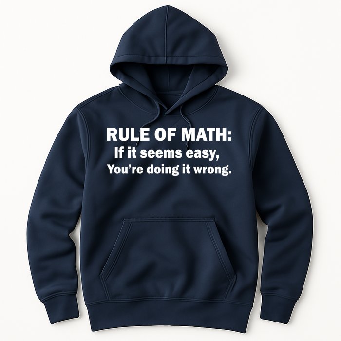 Rule Of Math Seems Easy You're Doing It Wrong Hoodie