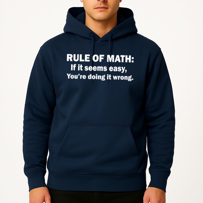 Rule Of Math Seems Easy You're Doing It Wrong Hoodie