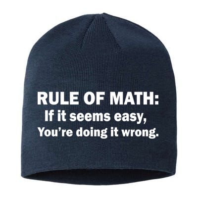 Rule Of Math Seems Easy You're Doing It Wrong Sustainable Beanie