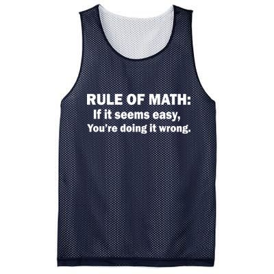 Rule Of Math Seems Easy You're Doing It Wrong Mesh Reversible Basketball Jersey Tank