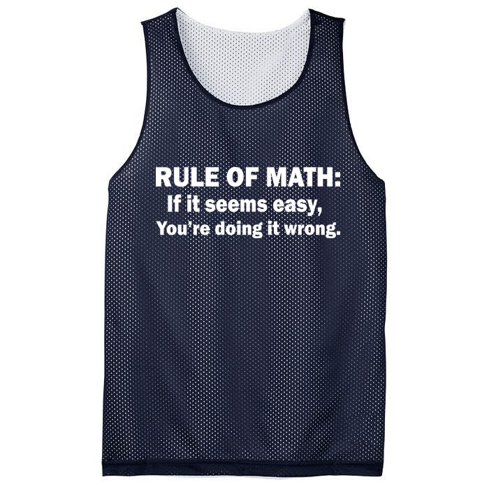 Rule Of Math Seems Easy You're Doing It Wrong Mesh Reversible Basketball Jersey Tank