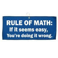 Rule Of Math Seems Easy You're Doing It Wrong Large Microfiber Waffle Golf Towel