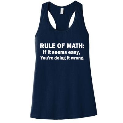 Rule Of Math Seems Easy You're Doing It Wrong Womens Tank Top