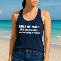 Rule Of Math Seems Easy You're Doing It Wrong Womens Tank Top
