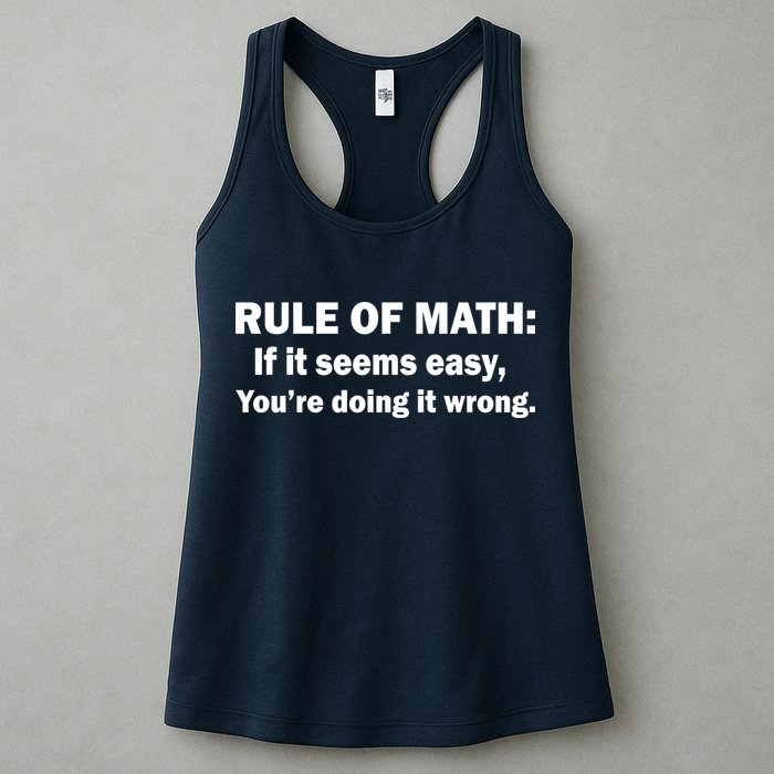 Rule Of Math Seems Easy You're Doing It Wrong Womens Tank Top