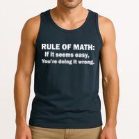 Rule Of Math Seems Easy You're Doing It Wrong Tank Top