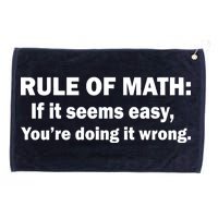 Rule Of Math Seems Easy You're Doing It Wrong Grommeted Golf Towel