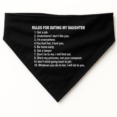 Rules For Dating My Daughter Father's Day USA-Made Doggie Bandana