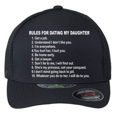 Rules For Dating My Daughter Father's Day Flexfit Unipanel Trucker Cap