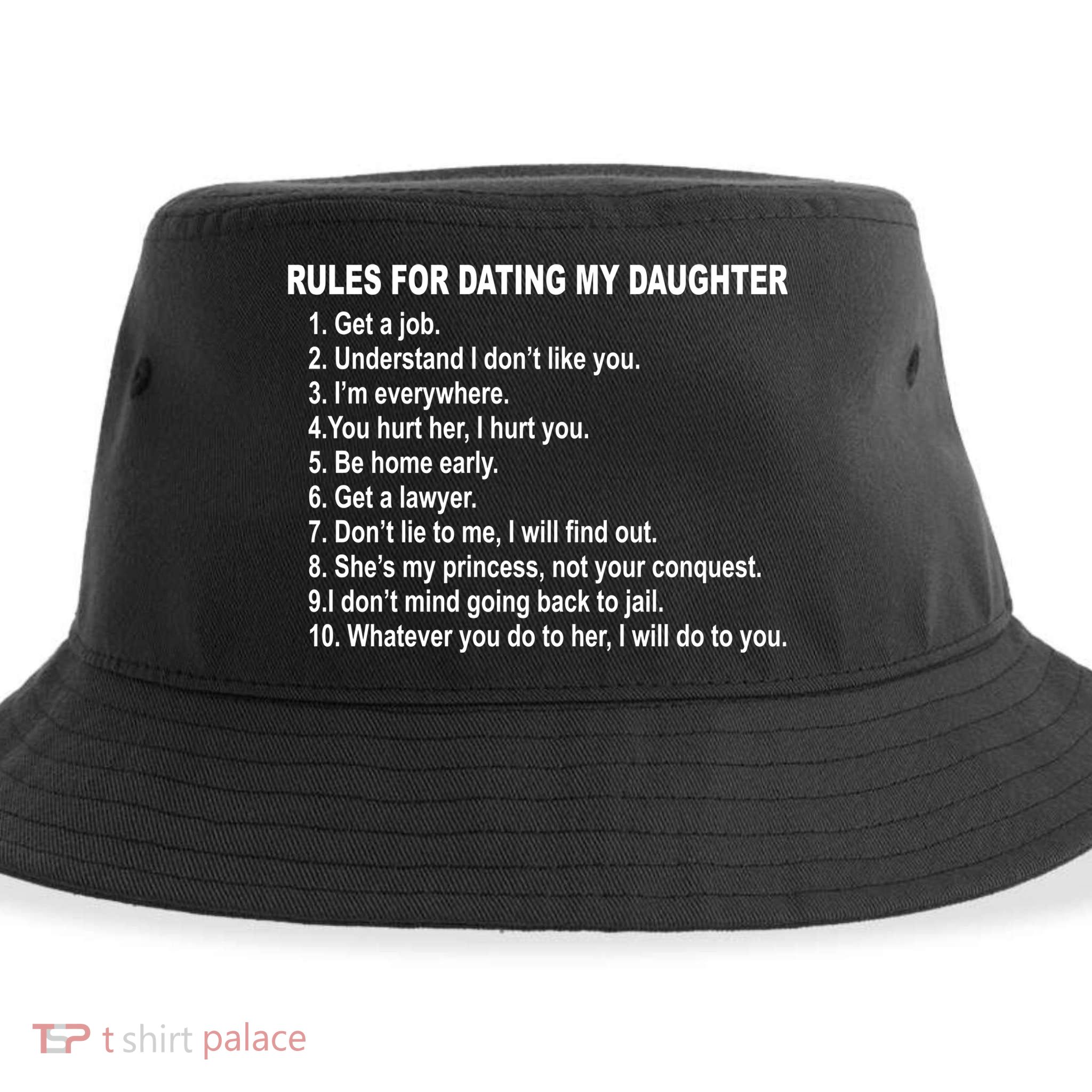 Rules For Dating My Daughter Father's Day Sustainable Bucket Hat