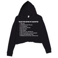 Rules For Dating My Daughter Father's Day Crop Fleece Hoodie