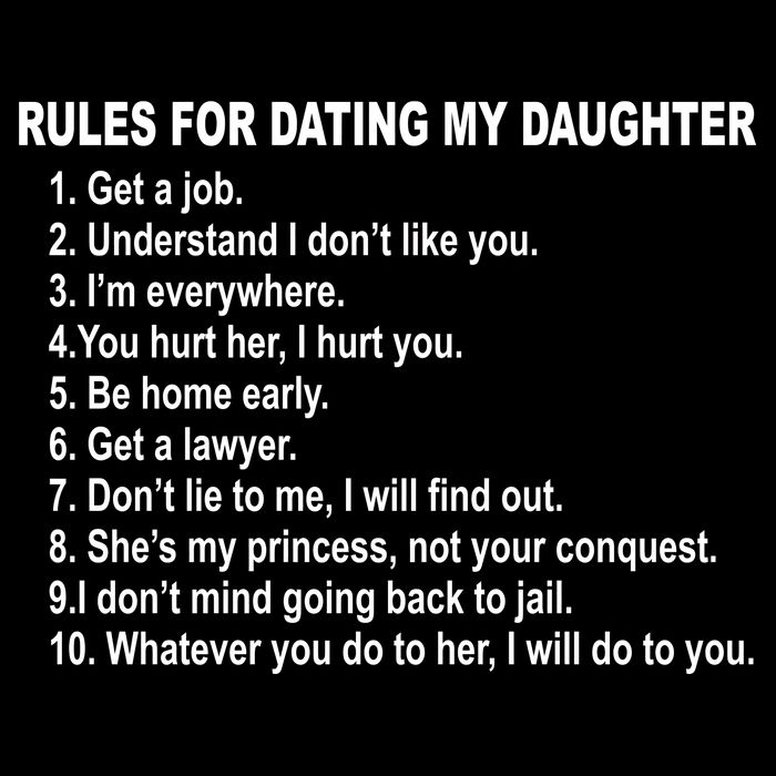 Rules For Dating My Daughter Father's Day Women's V-Neck T-Shirt