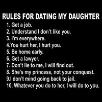 Rules For Dating My Daughter Father's Day Wool Snapback Cap