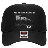 Rules For Dating MY Daughter Funny High Crown Mesh Back Trucker Hat