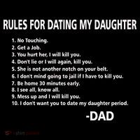 Rules For Dating MY Daughter Funny Button