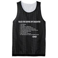 Rules For Dating MY Daughter Funny Mesh Reversible Basketball Jersey Tank