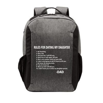 Rules For Dating MY Daughter Funny Vector Backpack