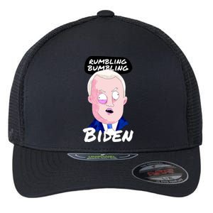 Rumbling Bumbling Joe Biden Cartoon Flexfit Unipanel Trucker Cap