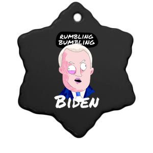 Rumbling Bumbling Joe Biden Cartoon Ceramic Star Ornament