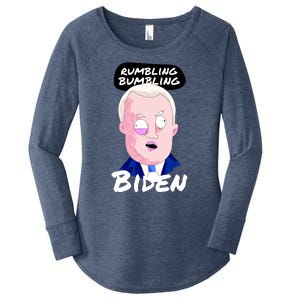 Rumbling Bumbling Joe Biden Cartoon Women's Perfect Tri Tunic Long Sleeve Shirt