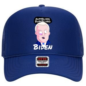 Rumbling Bumbling Joe Biden Cartoon High Crown Mesh Back Trucker Hat