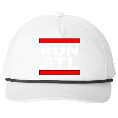 Run ATL Atlanta, Georgia Sports Fans Snapback Five-Panel Rope Hat