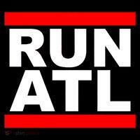 Run ATL Atlanta, Georgia Sports Fans Drawstring Bag