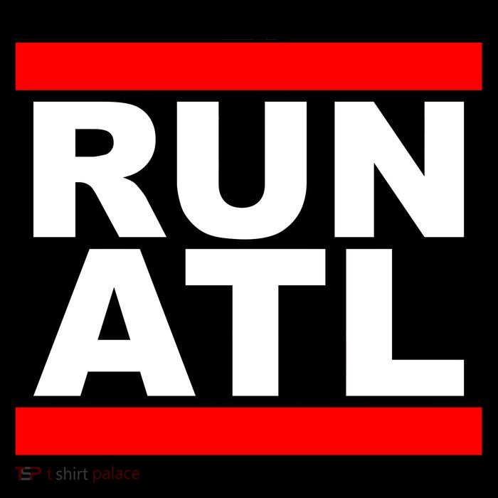 Run ATL Atlanta, Georgia Sports Fans Drawstring Bag
