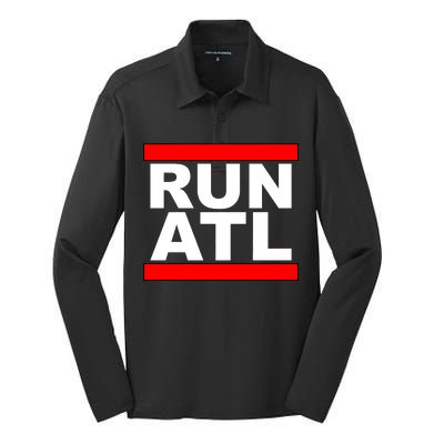 Run ATL Atlanta, Georgia Sports Fans Silk Touch Performance Long Sleeve Polo