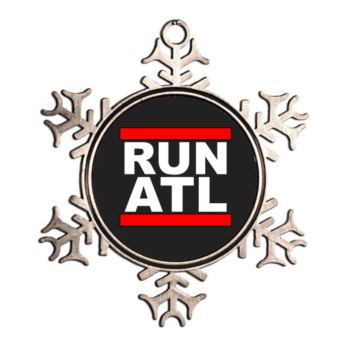 Run ATL Atlanta, Georgia Sports Fans Metallic Star Ornament