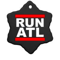 Run ATL Atlanta, Georgia Sports Fans Ceramic Star Ornament