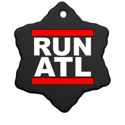 Run ATL Atlanta, Georgia Sports Fans Ceramic Star Ornament