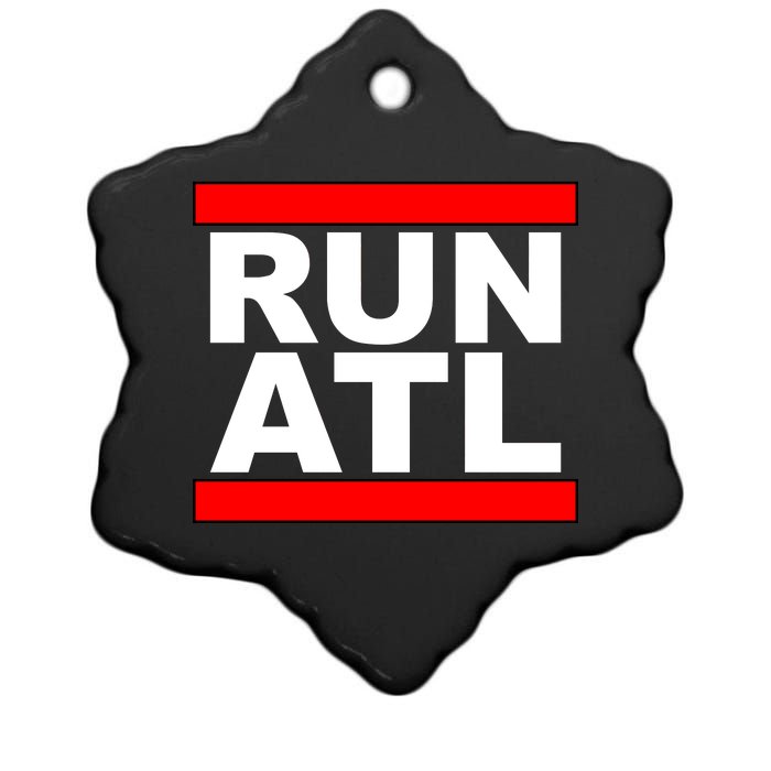 Run ATL Atlanta, Georgia Sports Fans Ceramic Star Ornament