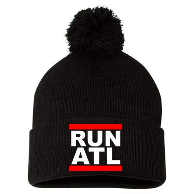 Run ATL Atlanta, Georgia Sports Fans Pom Pom 12in Knit Beanie