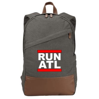 Run ATL Atlanta, Georgia Sports Fans Cotton Canvas Backpack