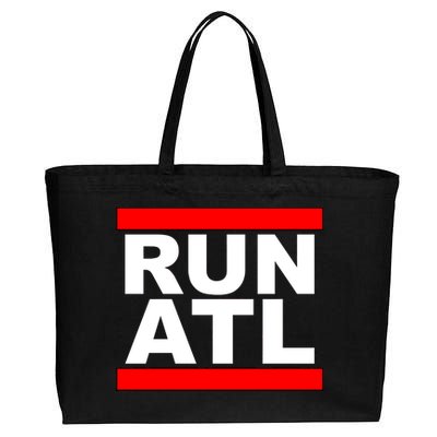 Run ATL Atlanta, Georgia Sports Fans Cotton Canvas Jumbo Tote