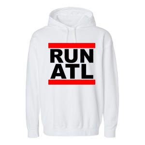 Run ATL Atlanta, Georgia Sports Fans Garment-Dyed Fleece Hoodie