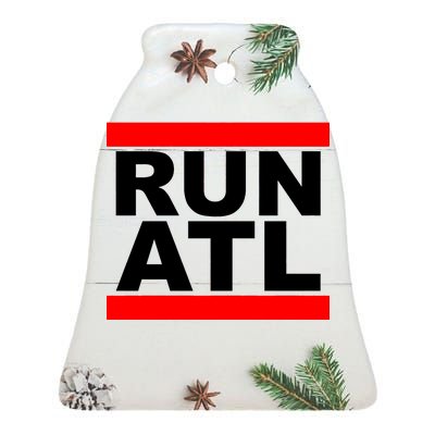 Run ATL Atlanta, Georgia Sports Fans Ceramic Bell Ornament